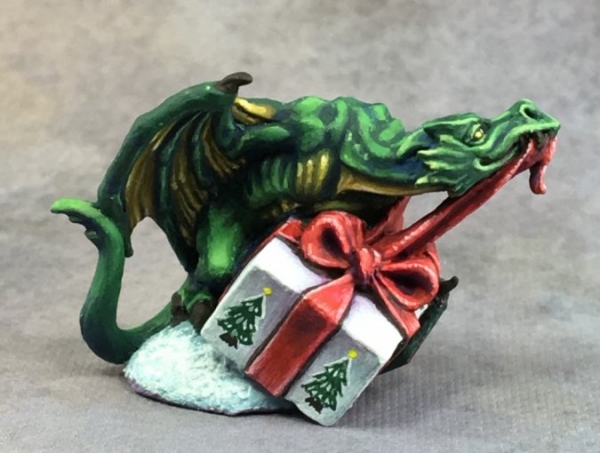 12 Days of Reaper Promotional Miniatures: Christmas Wrapping Dragon
