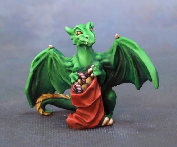 12 Days of Reaper Promotional Miniatures: Christmas Dragon and Stocking