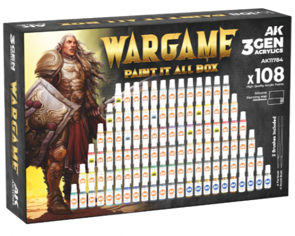 AK-Interactive: WARGAME PAINT IT ALL BOX 108 COLORS 3GEN