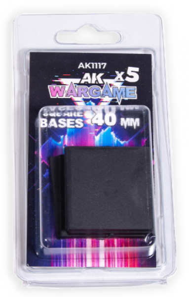 AK-Interactive: SQUARE BASES 40MM x 5 UNITS