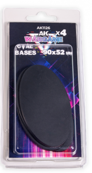 AK-Interactive: OVAL BASES 90X52MM x 4 UNITS