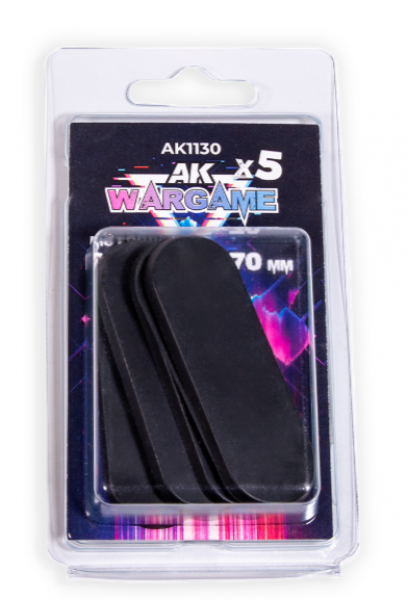 AK-Interactive: MOTORBIKE BASES 25X70MM x 5 UNITS