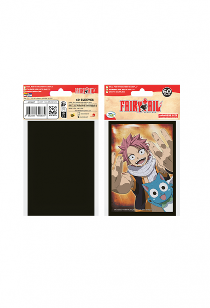Officially Licensed Heroes of Fairy Tail Japanese Size Sleeves - Natsu & Happy