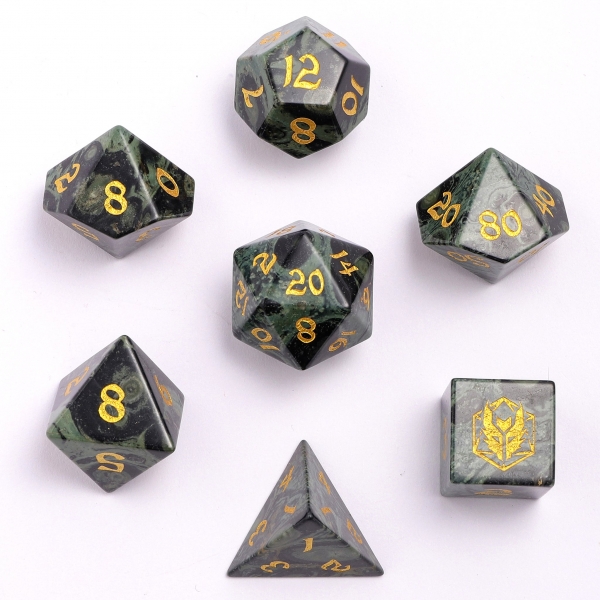 Dragon's Hoard Gemstone Dice - Kambaba Jasper
