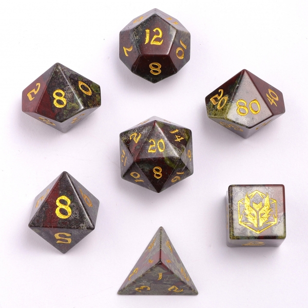 Dragon's Hoard Gemstone Dice - Dragon Bloodstone