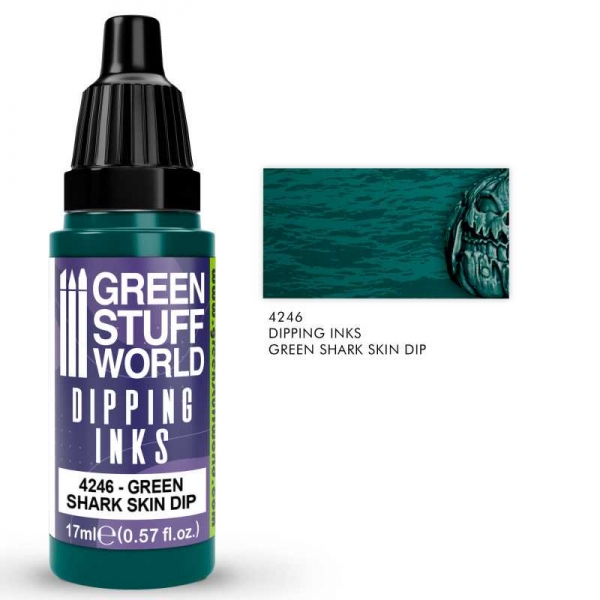 Green Stuff World: Dipping ink 17 ml - Green Shark Skin Dip