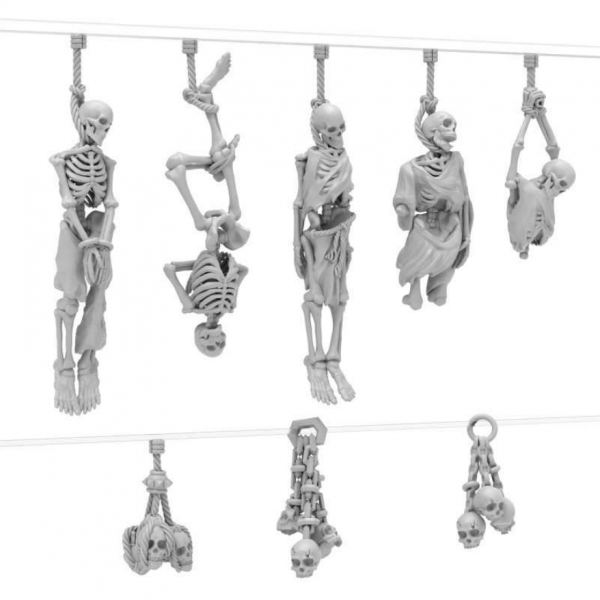 Green Stuff World: Hanging Skeletons 1:48