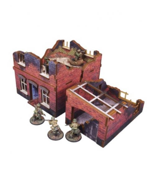 WW2 Prepainted Scenery 28mm: Ostfront Village - Stalingrad Small House with Garage