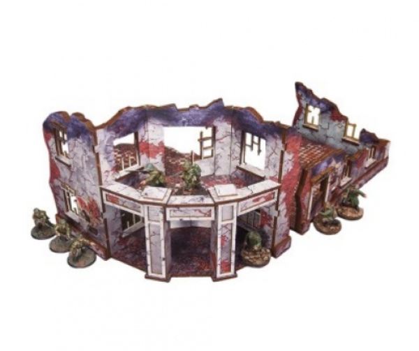 WW2 Prepainted Scenery 28mm: Ostfront Village - Stalingrad Univermag Front with Balcony