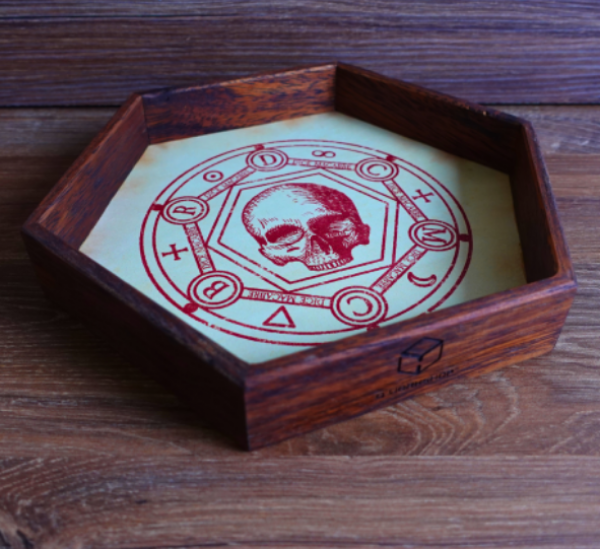 Dice Accessories: Dice Macabre Wooden Dice Tray