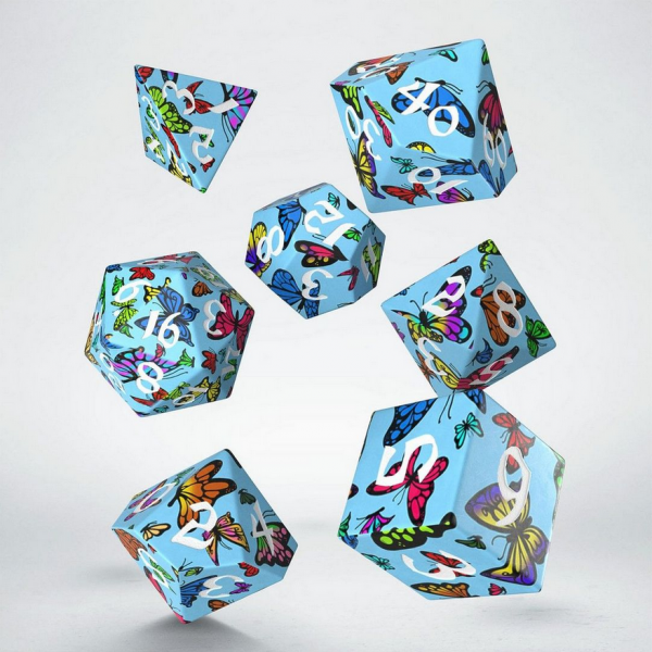 Q-Workshop: Full Art Dice Set: Butterfly