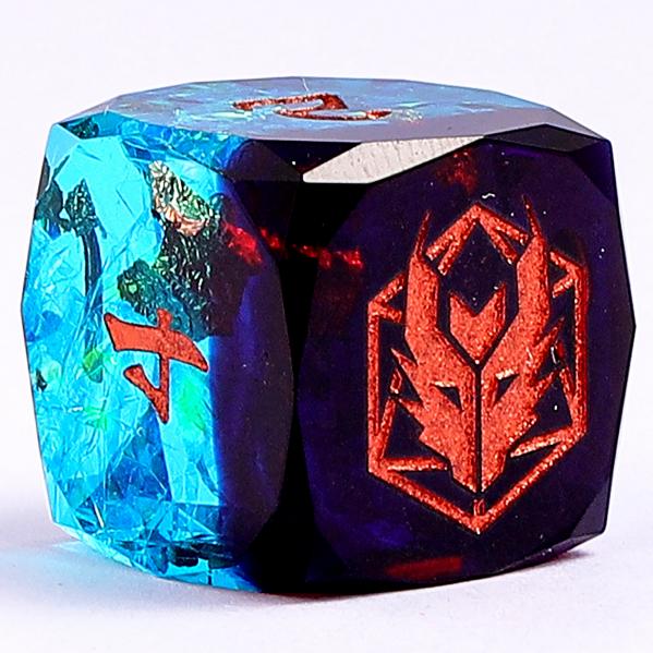 Captured Magic Luster Cut Resin - Blue & Red