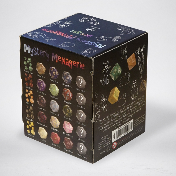 Box of 12 Mystery Menagerie Dice Sets