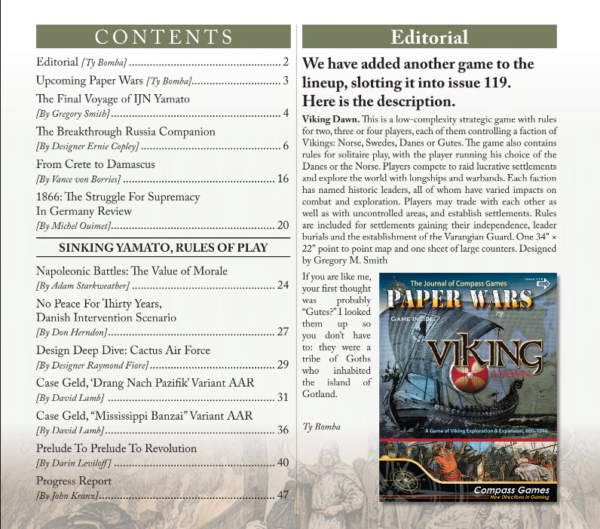 Paper Wars Issue 112: Magazine & Game (Sinking Yamato)