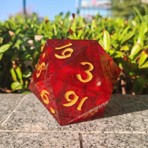 Captured Magic 100mm Chonk D20 - Red