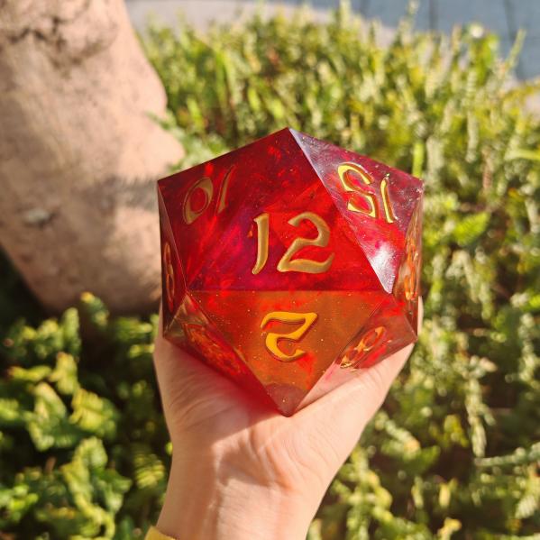 Captured Magic 100mm Chonk D20 - Red