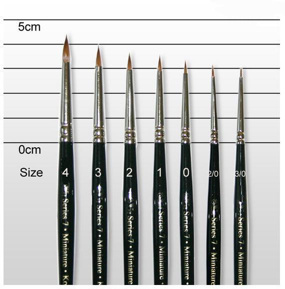 Series 7 Kolinsky Sable: Miniatures Round Brush #1